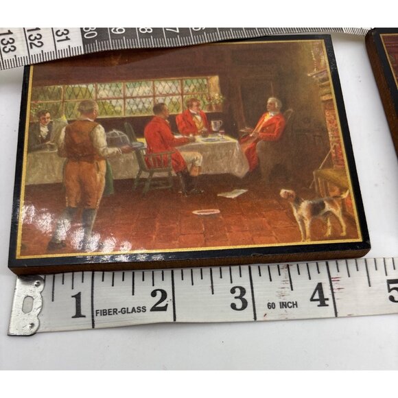 Vintage Wooden Plaques With English  Scenes - Picture 3 of 5